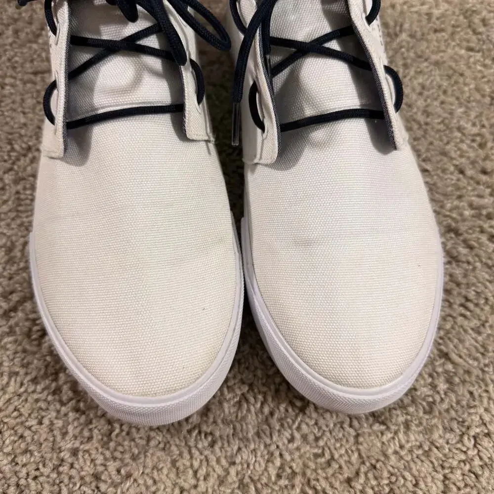 Tommy Hilfiger TRM Radio White Canvas Chukka Sneakers Mens 11 Shoes w/ Box